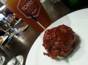 Great Pre-Movie Snack: Meatballs and Beer!